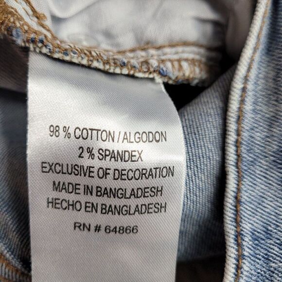 Company 81 Mens Jeans Skinny Bleach Acid Streaked Light Wash Blue 34 x 32 - Picture 7 of 14